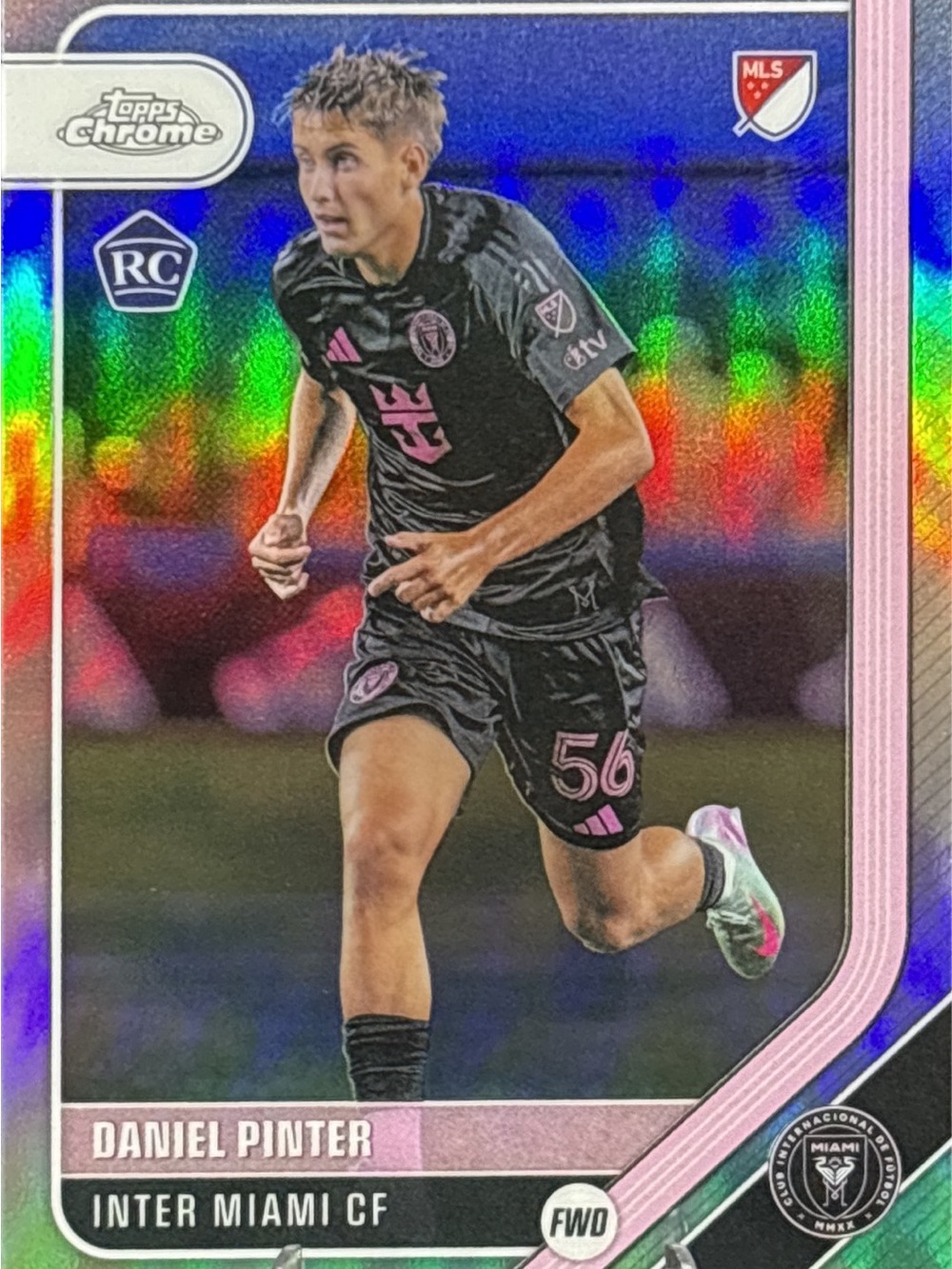 Topps Chrome Inter Miami CF Daniel Pinter Rookie Refractor Soccer Card